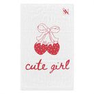 Cute Girl Strawberries | Mix & Match Soft Fun-Flirty Lovers’ Towels