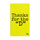 Thanks for the ’D’ Neon Yellow | Mix & Match Classic Fun-Flirty Lovers’ Towels