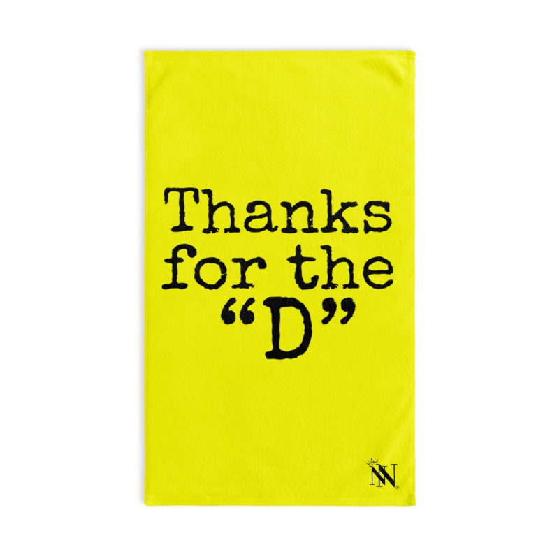 Thanks for the ’D’ Neon Yellow | Mix & Match Classic Fun-Flirty Lovers’ Towels