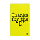 Thanks for the ’D’ Neon Yellow | Mix & Match Classic Fun-Flirty Lovers’ Towels