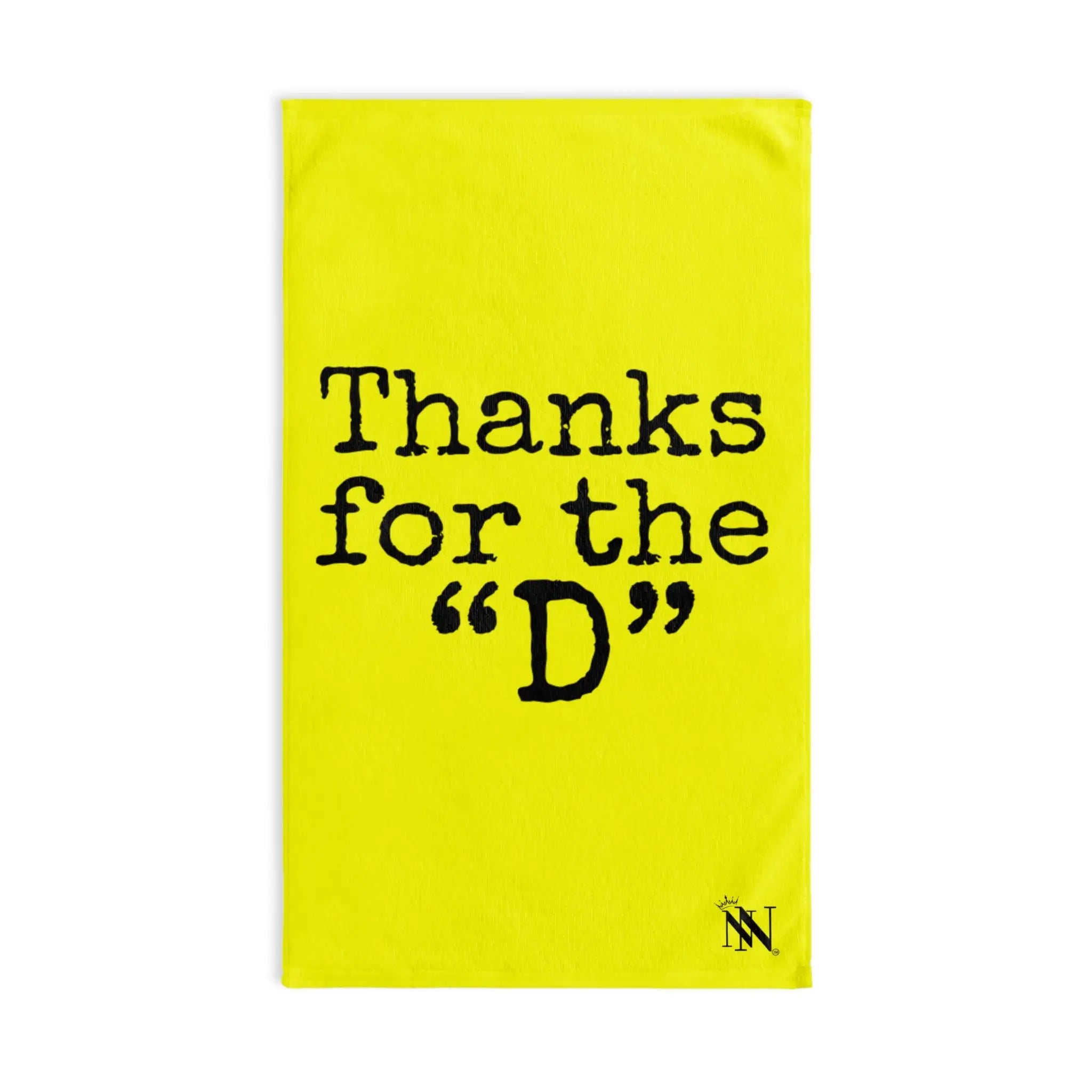 Thanks for the ’D’ Neon Yellow | Mix & Match Classic Fun-Flirty Lovers’ Towels