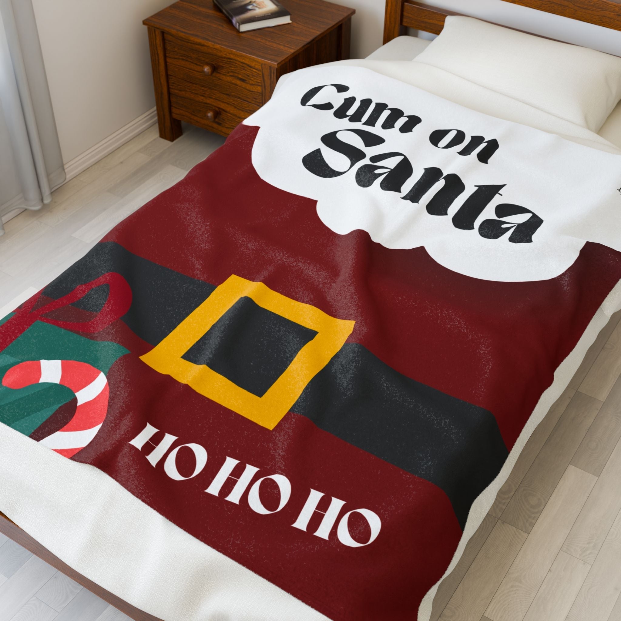 Cum on Santa | Mix & Match Velveteen Fun-Flirty Lovers’ Blankets