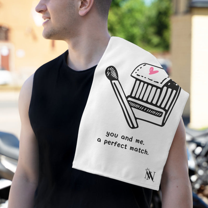 You and Me A Perfect Match | Mix & Match Soft Fun-Flirty Lovers’ Towels