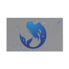 Mermaid Blue Stars Grey Cum Towel