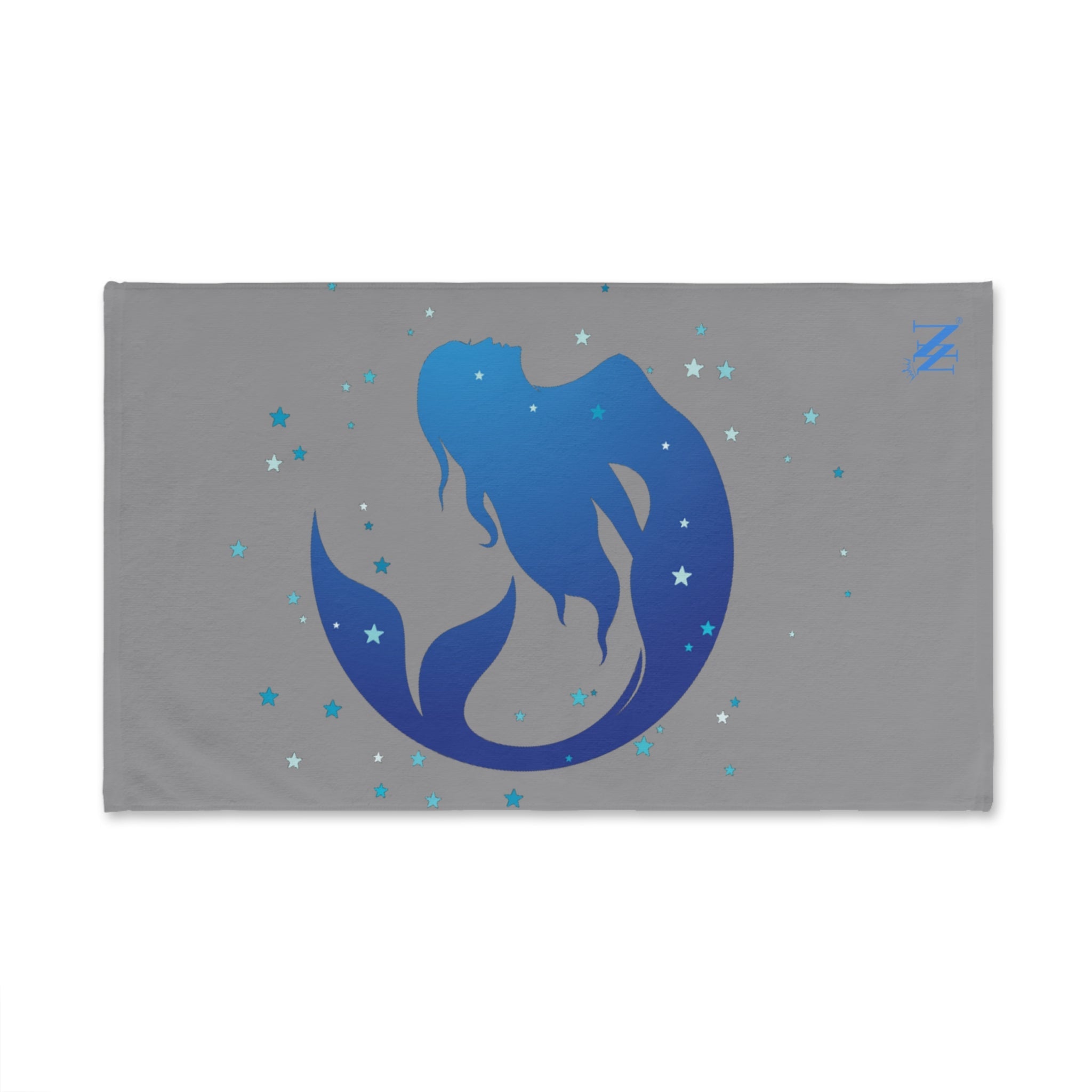 Mermaid Blue Stars Grey Cum Towel