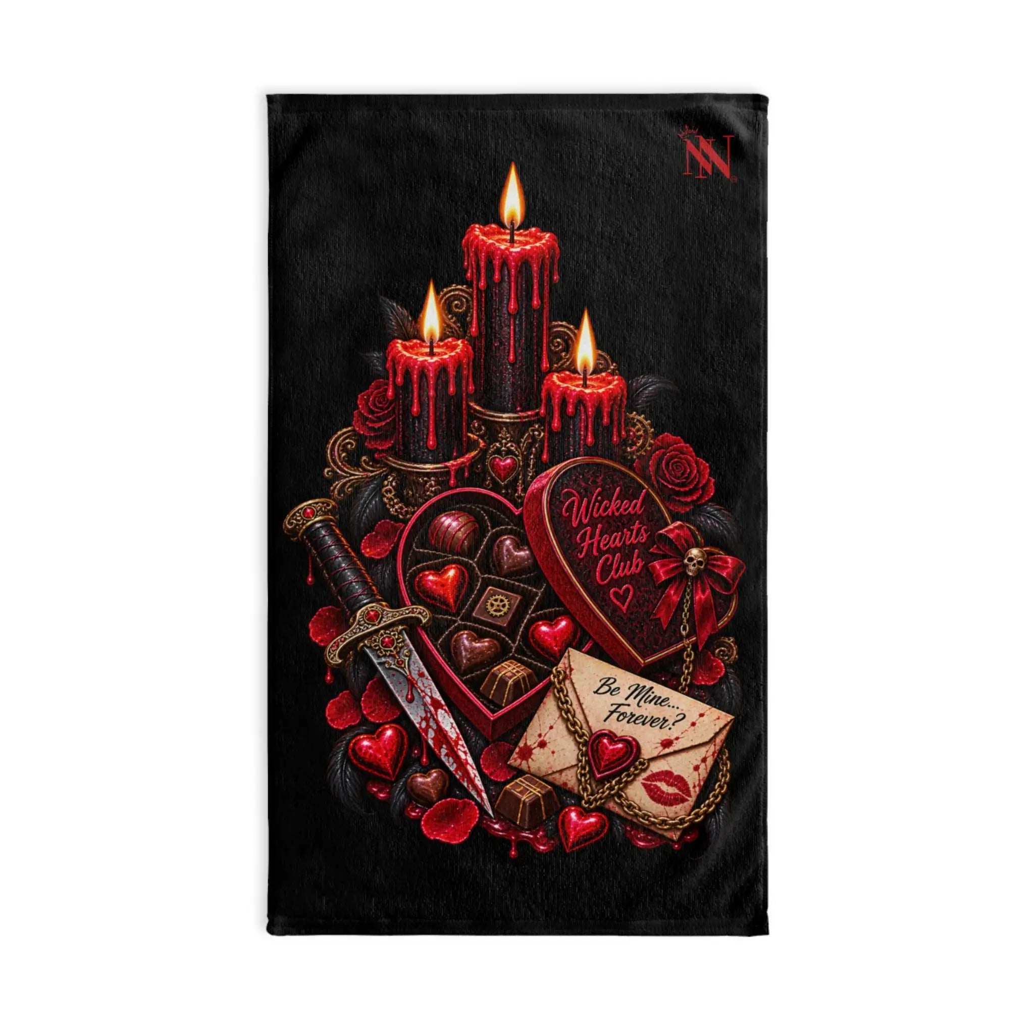 Wicked Hearts Club Valentines | Nectar Napkins Classic Fun-Flirty Lovers’ Towels