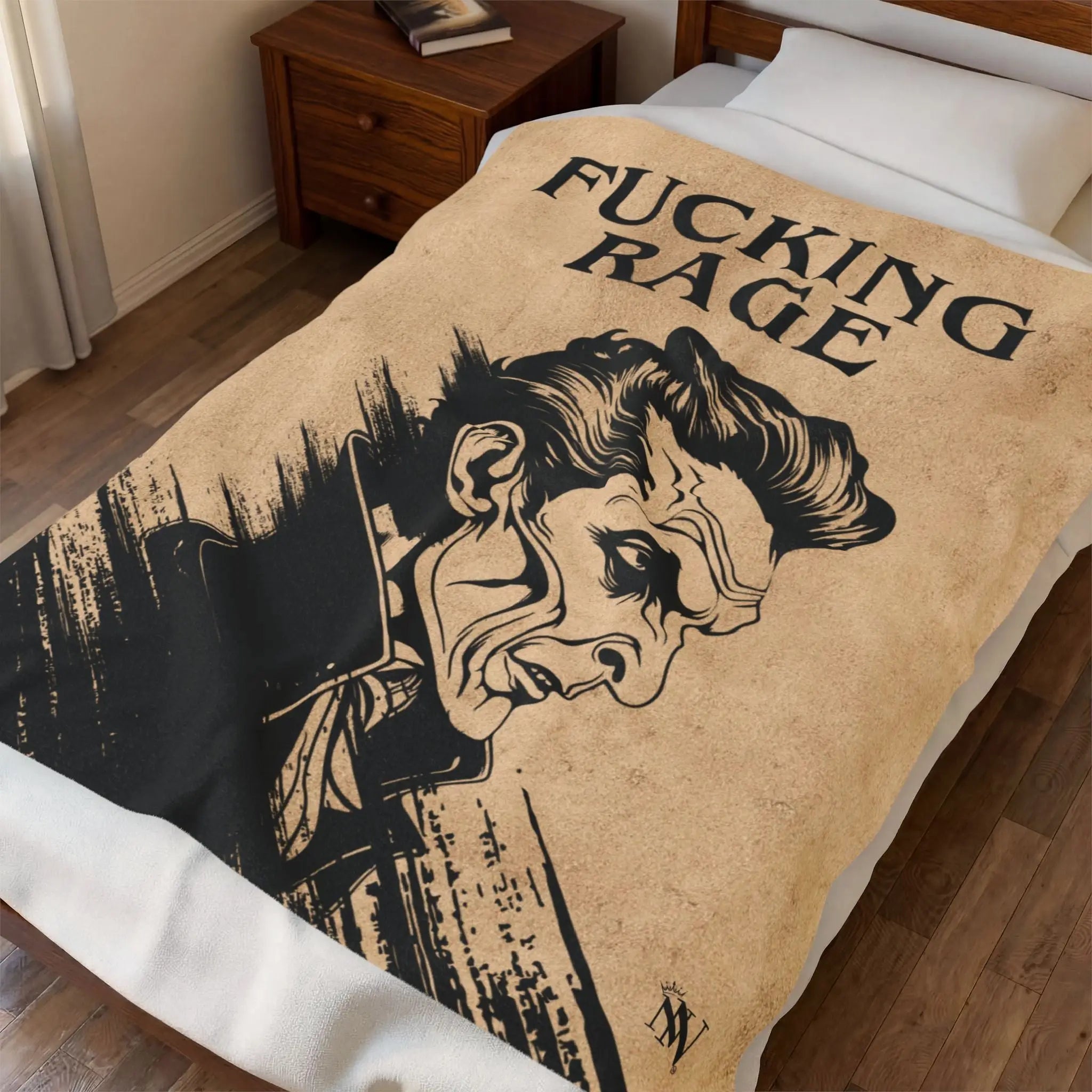 Fucking Rage Vintage Creepy Blanket