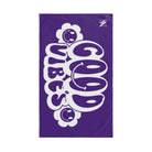 Smiley Happy Face Good Vibes Purple | Mix & Match Classic Fun-Flirty Lovers’ Towels