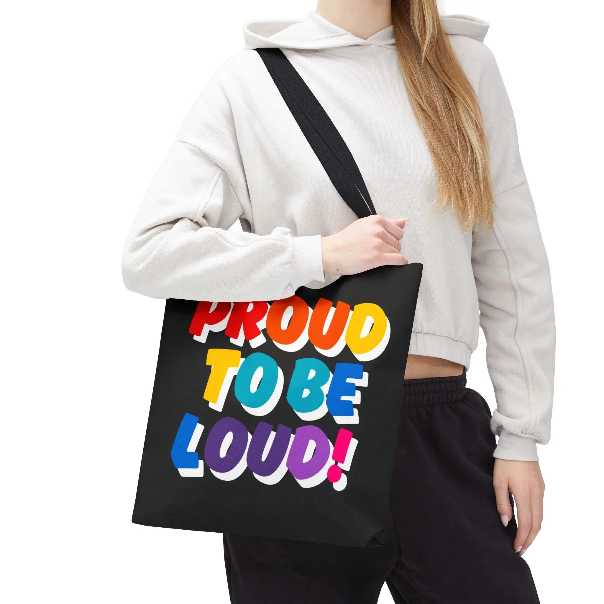 Proud to be Loud! Rainbow Fun Everyday Cute Tote Bag