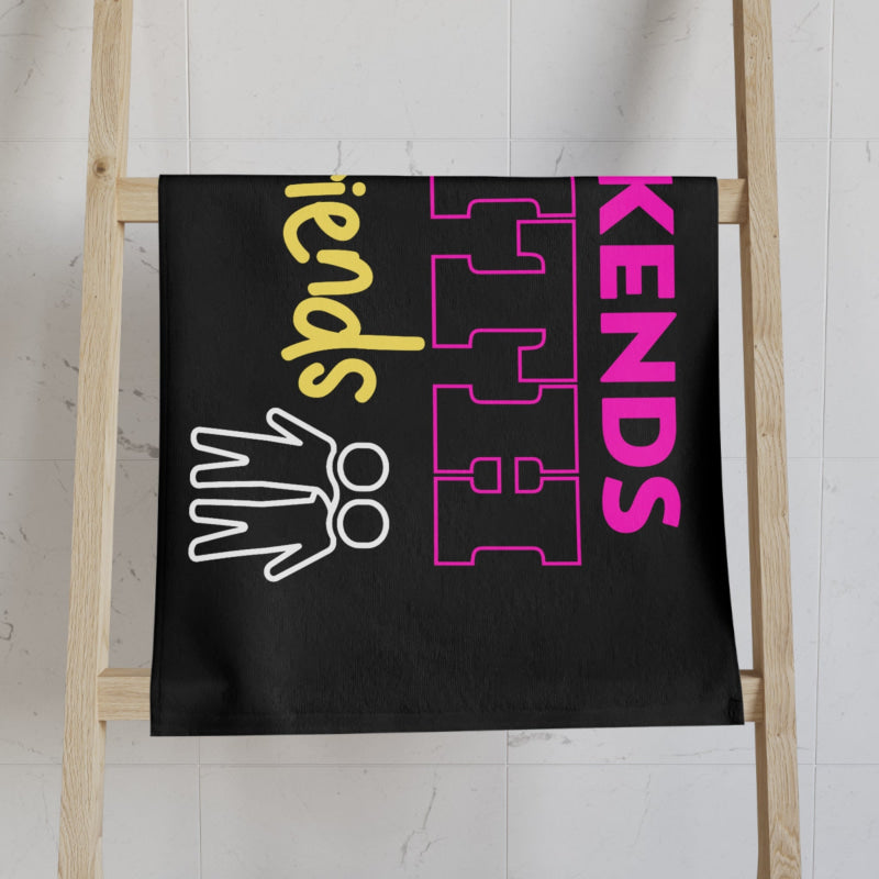 Weekends with Friends Black | Mix & Match Classic Fun-Flirty Lovers’ Towels