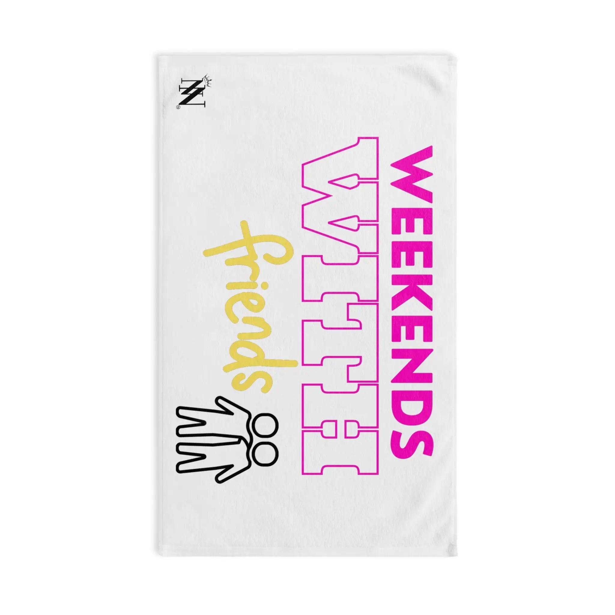 Weekends with Friends White | Mix & Match Classic Fun-Flirty Lovers’ Towels