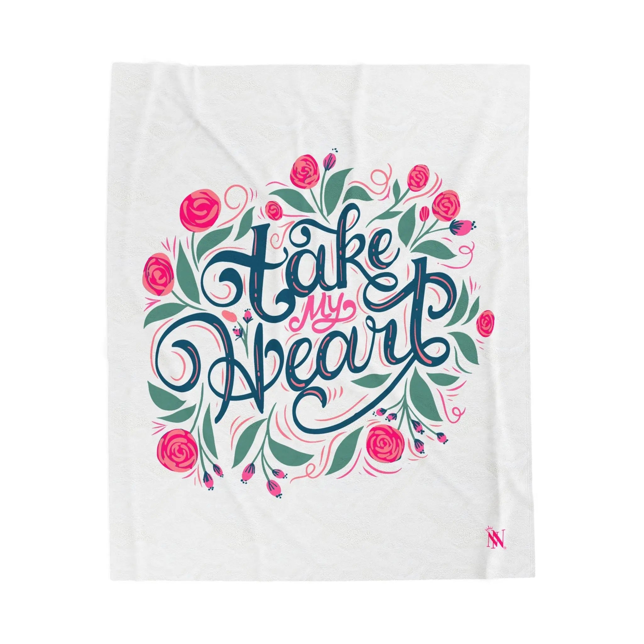 Take My Heart Floral | Mix & Match Velveteen Fun-Flirty Lovers’ Blankets