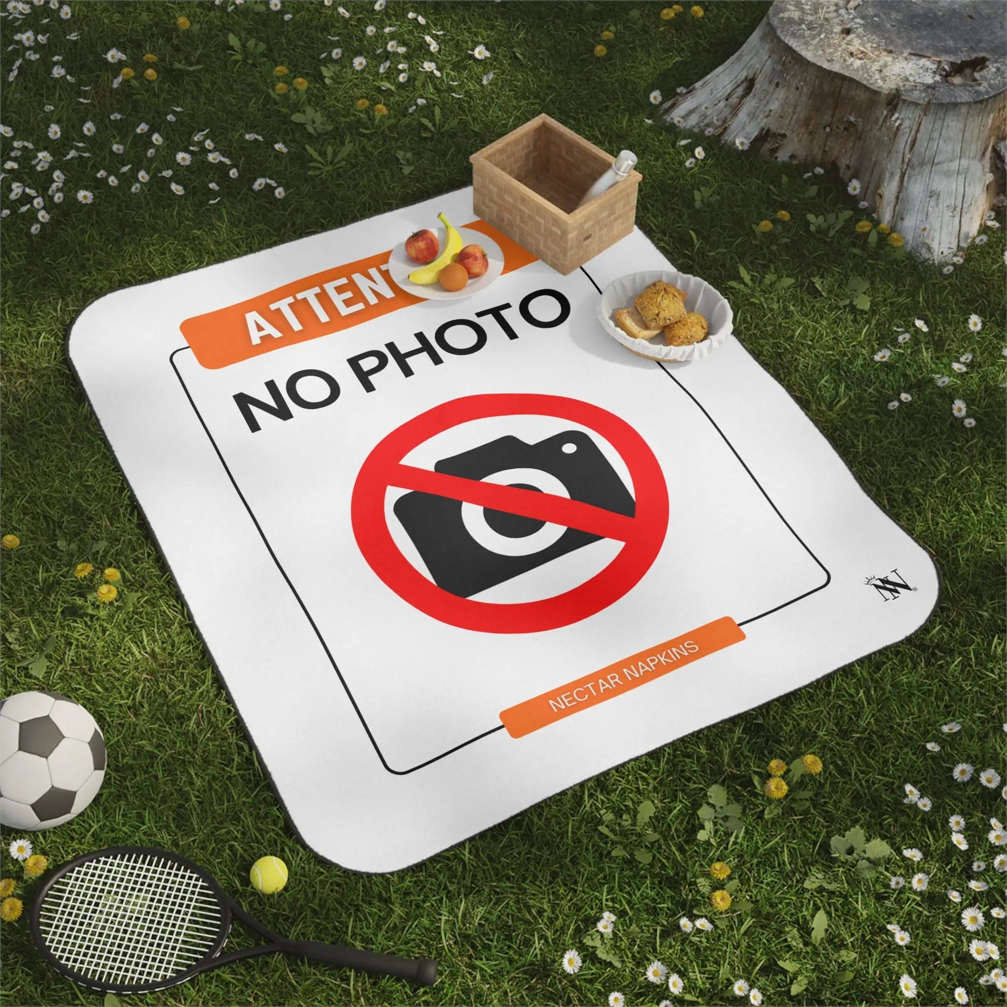 Attention No Photo Sign Sex Blanket