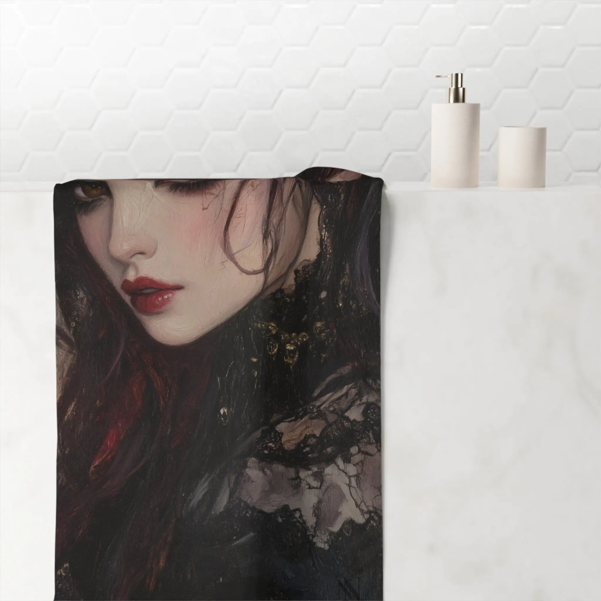 She is Darkness | Mix & Match XL Fun-Flirty Lovers’ Towels