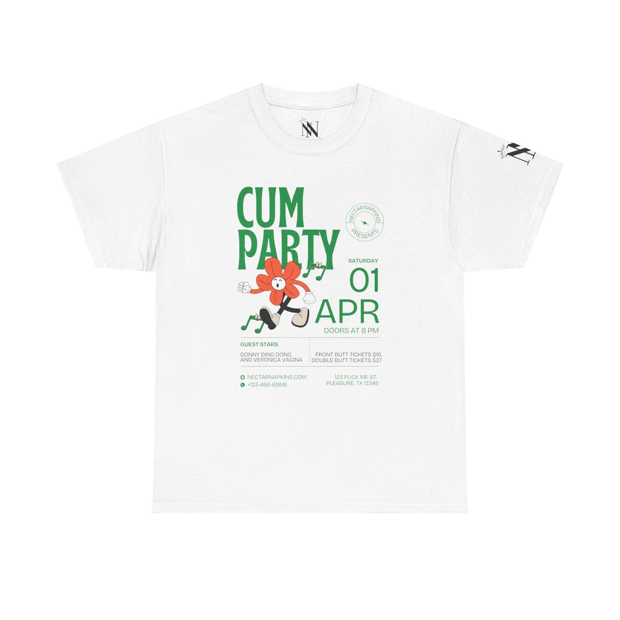 Cum Party! | Mix & Match 100% Cotton Unisex Fun-Flirty Lovers’ Tees