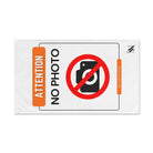 Attention No Photo Sign Cum Towel