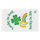Lucky in Bed Lucky in Life St. Patrick’s Day | Mix & Match Soft Fun-Flirty Lovers’ Towels