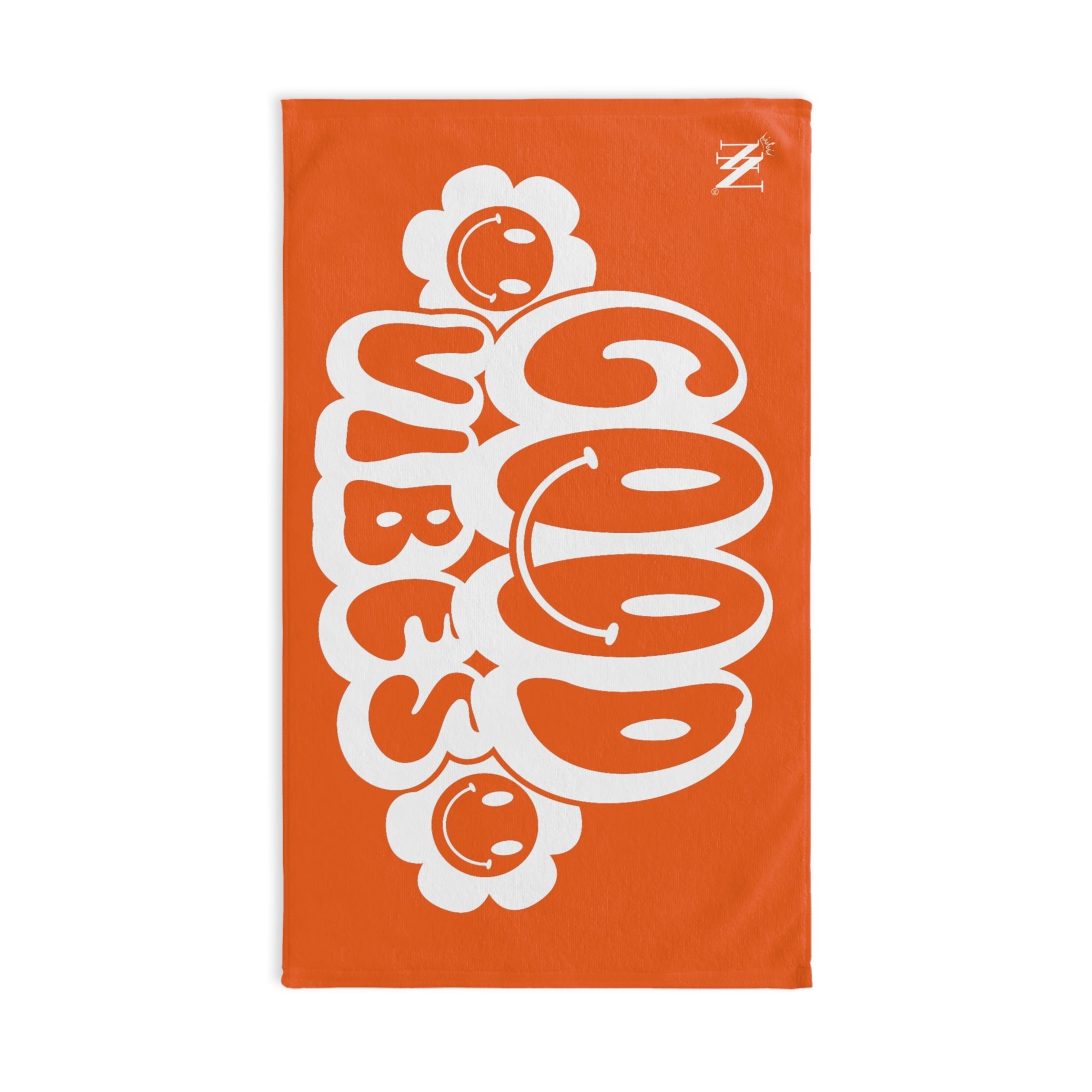 Smiley Happy Face Good Vibes Orange Cum Towel