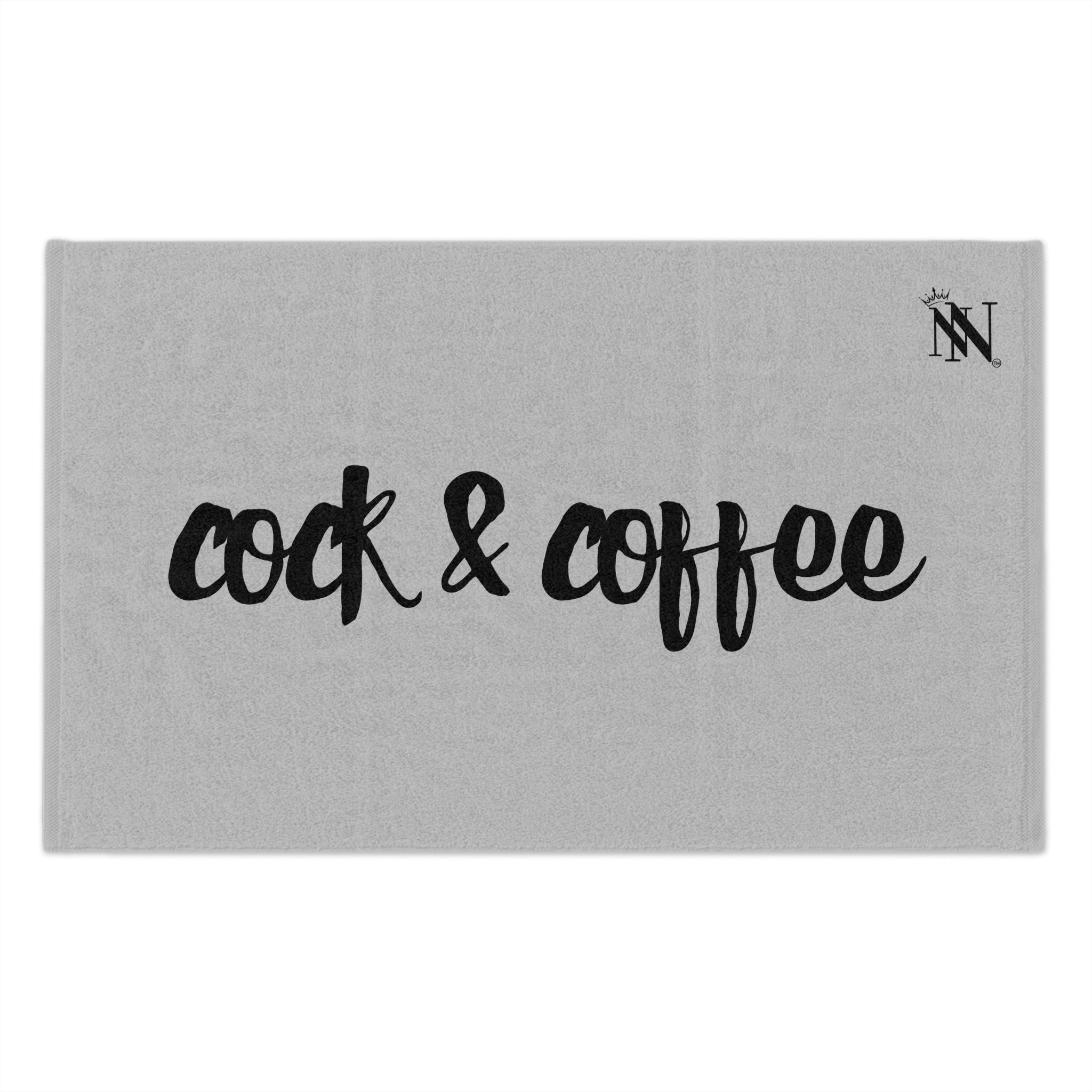Cock & Coffee Silver | Mix & Match Soft Fun-Flirty Lovers’ Towels