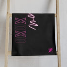 Love You XOXO Black | Mix & Match Classic Fun-Flirty Lovers’ Towels