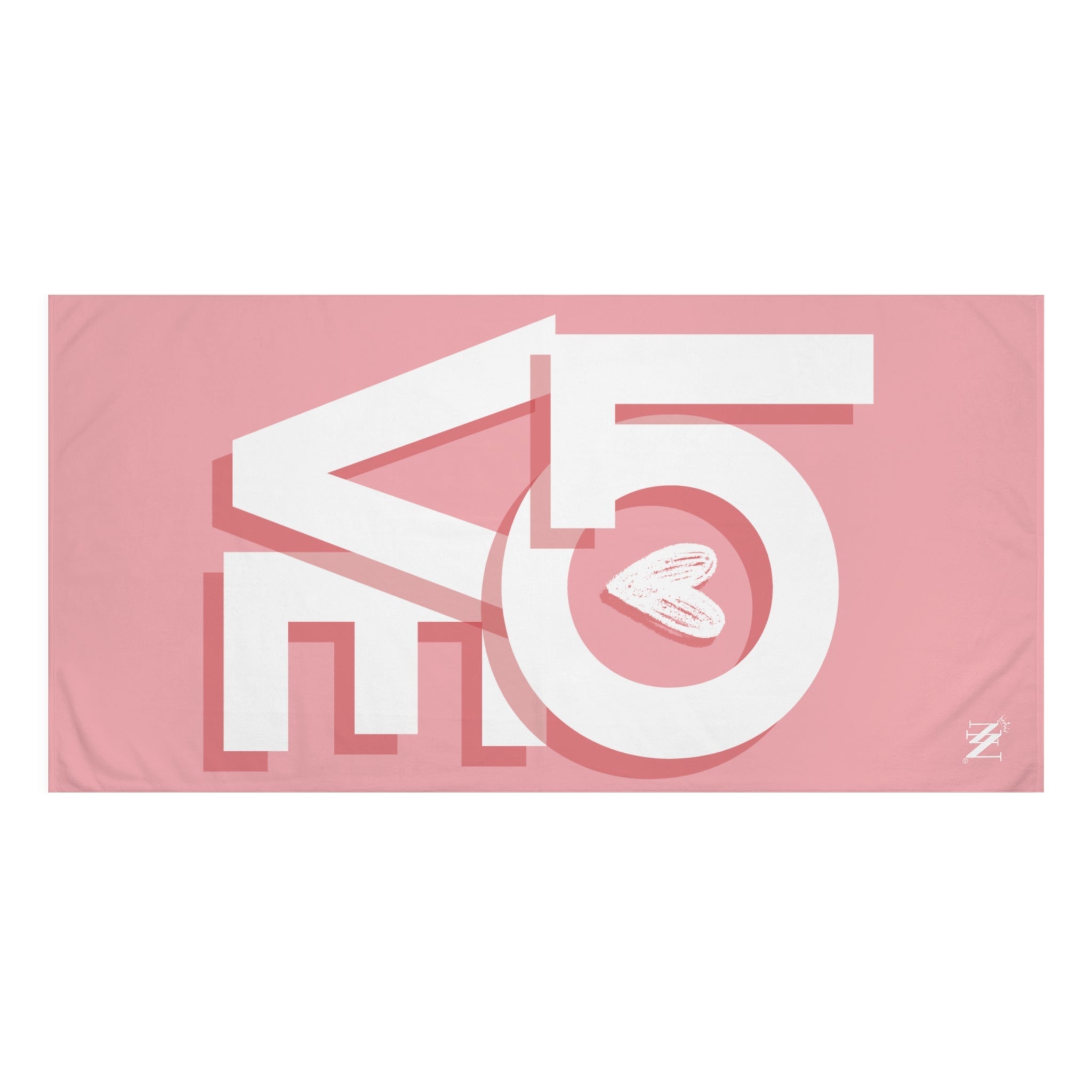 Block Letter Love Heart Big Anal Play Sex Towel