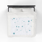 Sea Blue Star Pattern | Mix & Match Soft Fun-Flirty Lovers’ Blankets