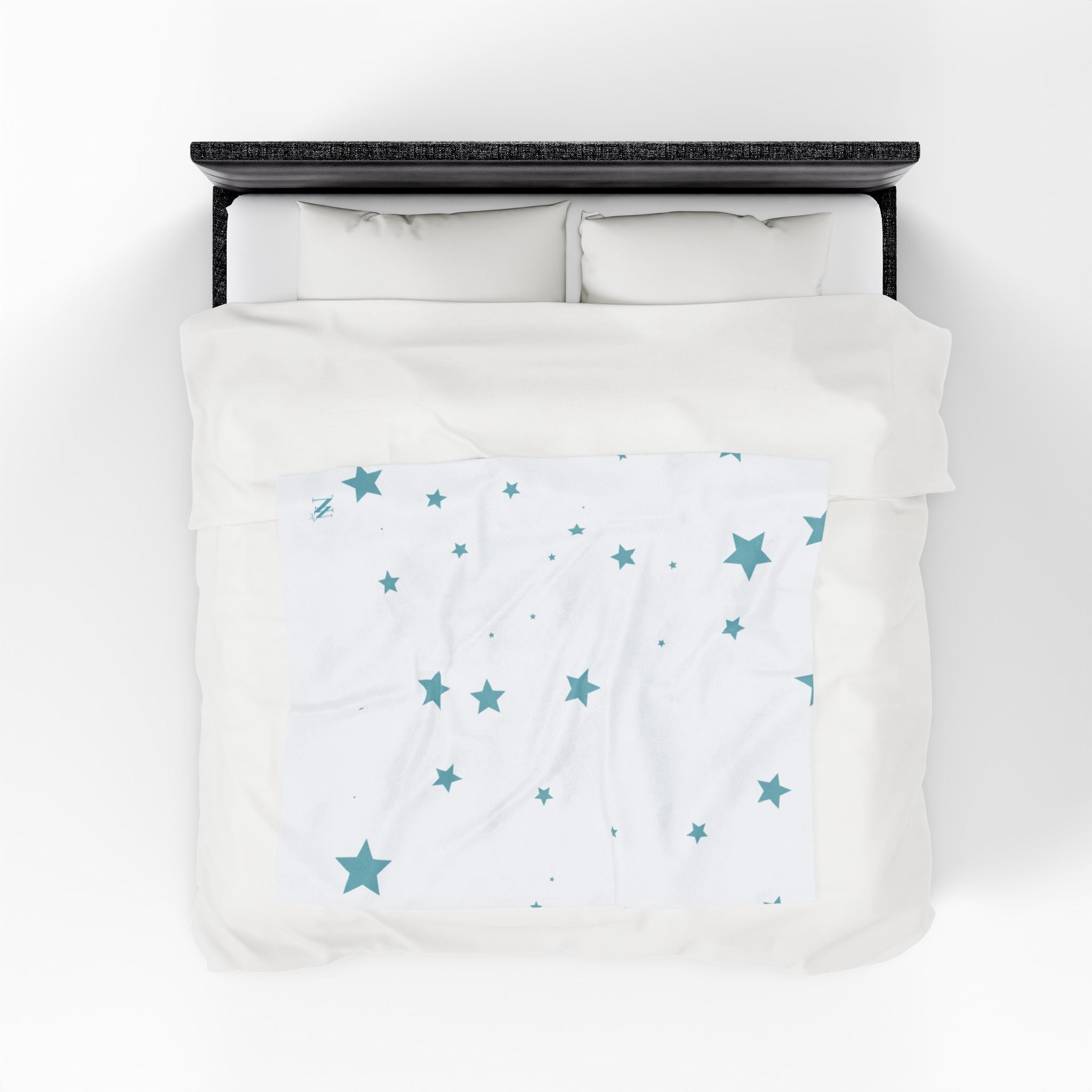 Sea Blue Star Pattern | Mix & Match Soft Fun-Flirty Lovers’ Blankets
