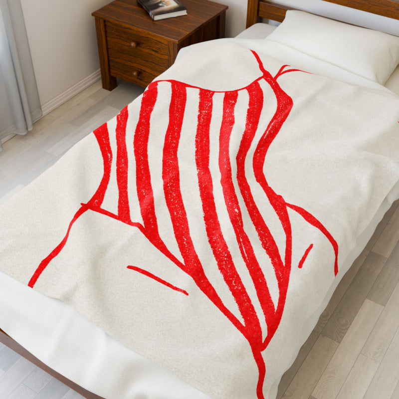 Vintage Swimsuit Poster | Mix & Match Soft Fun-Flirty Lovers’ Blankets