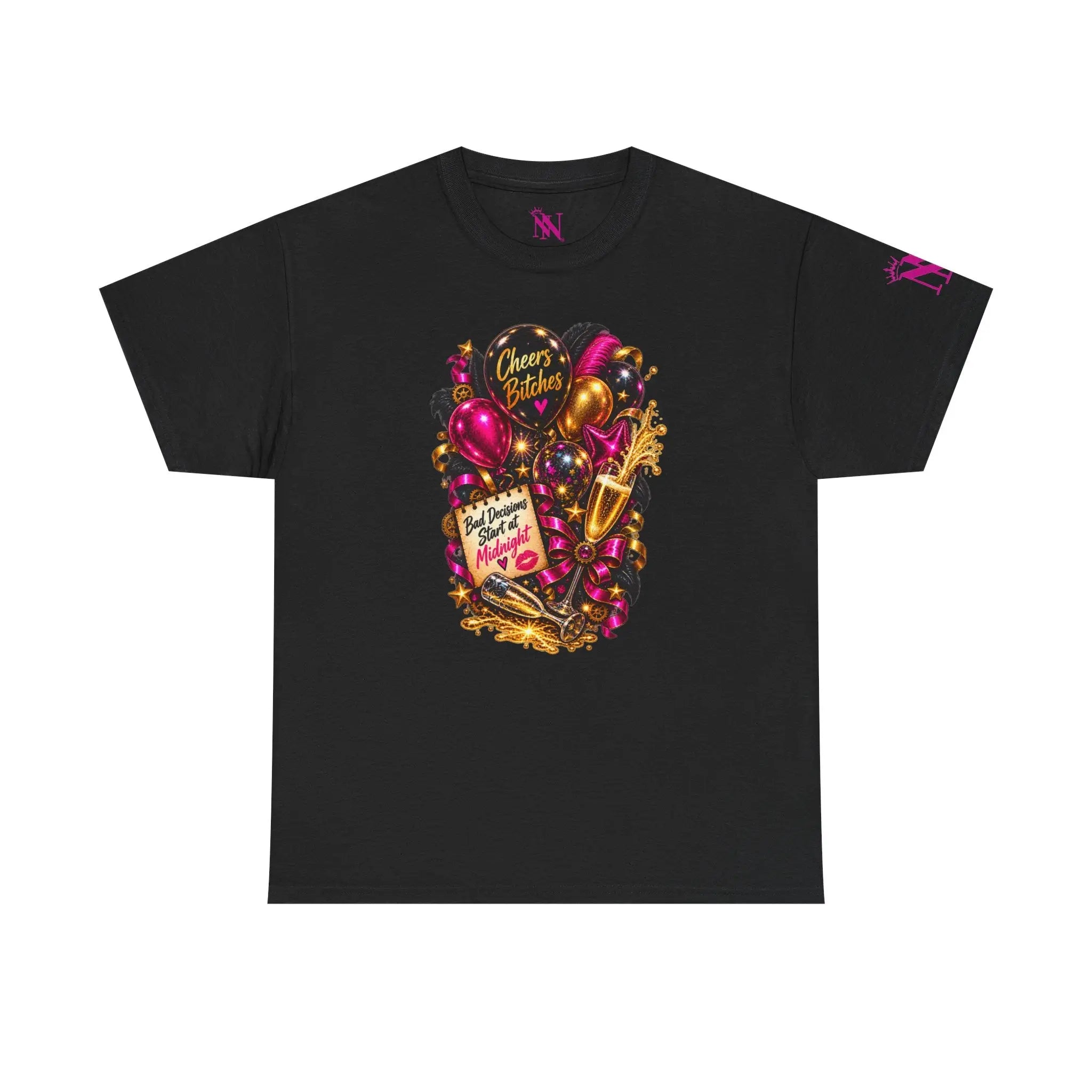 Cheers Bitches New Years | Nectar Napkins Fun-Flirty Lovers’ T-Shirts