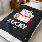 Lucky In Bed Beckoning Cat | Mix & Match Soft Fun-Flirty Lovers’ Blankets
