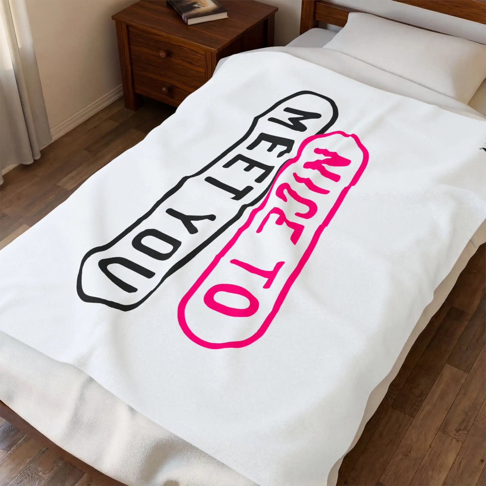 Nice to Meet You Couple Romantic Gifts Silky Soft Love Blanket