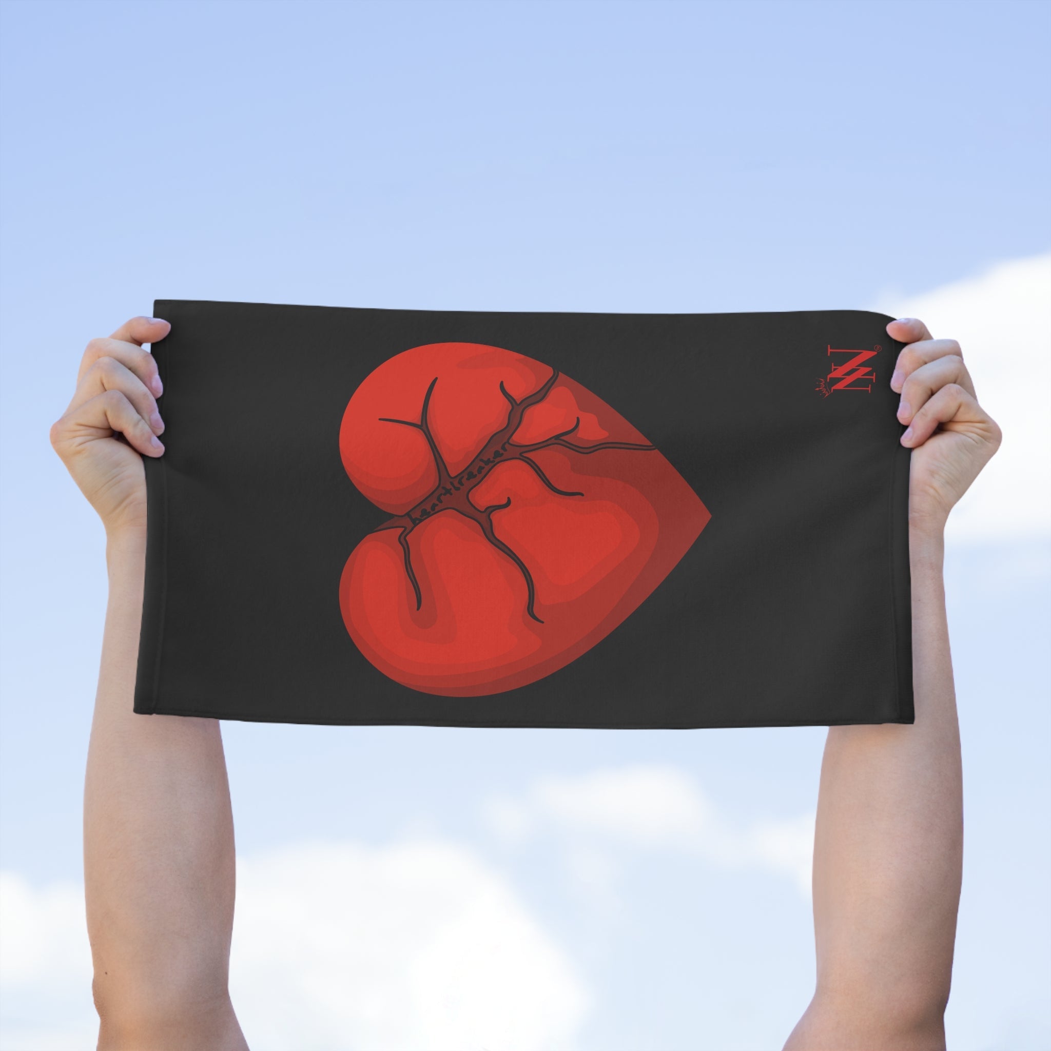 Heartbreaker Black | Mix & Match Soft Fun-Flirty Lovers’ Towels