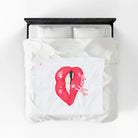 Hers Biting Lip | Mix & Match Soft Fun-Flirty Lovers’ Blankets