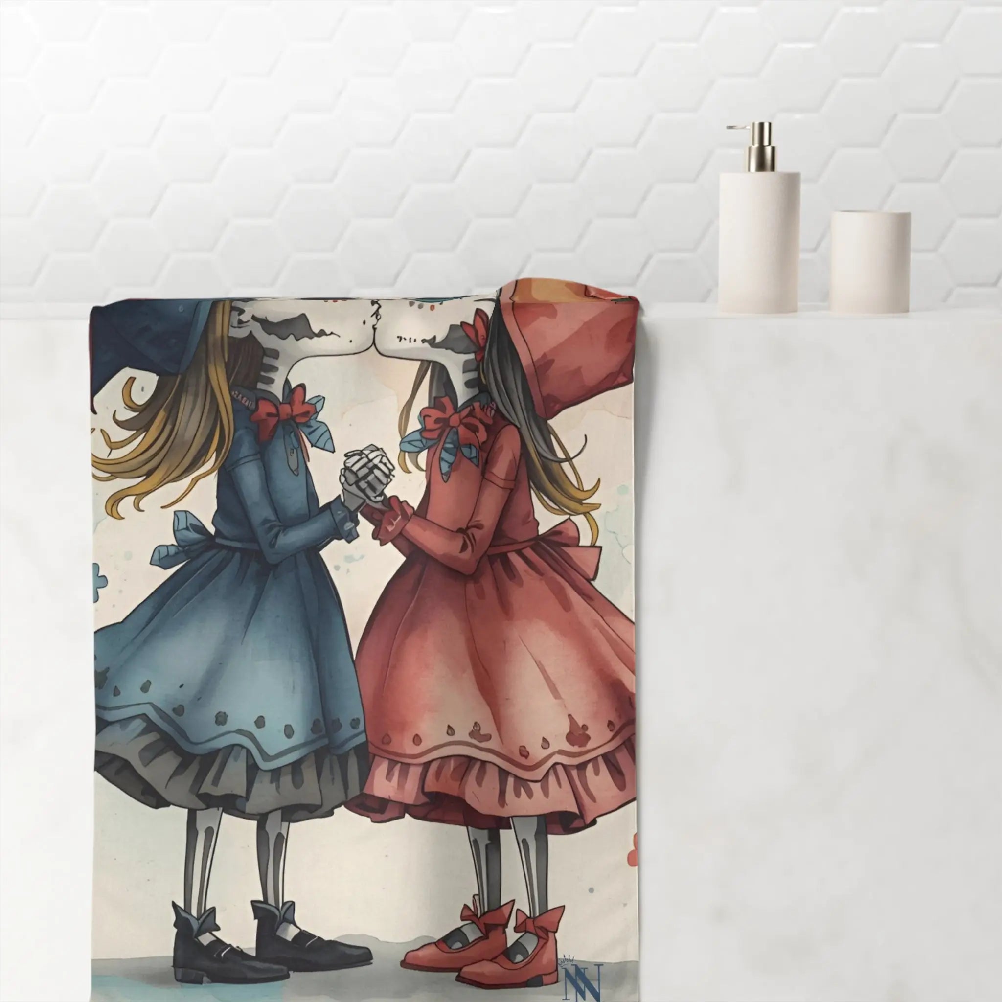 Kissing Witches Print | Mix & Match XL Fun-Flirty Lovers’ Towels
