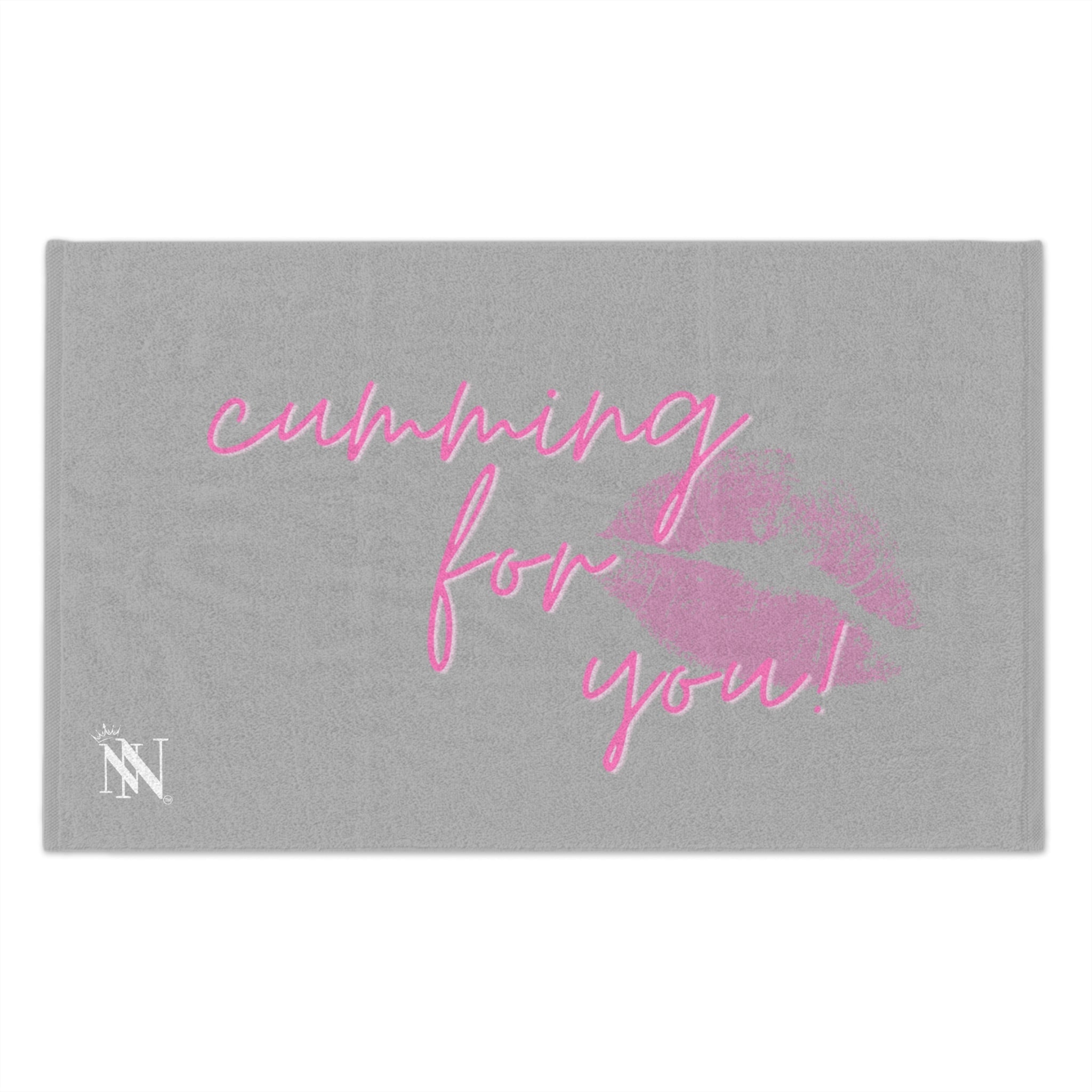 Cumming for You! Light Grey | Mix & Match Soft Fun-Flirty Lovers’ Towels