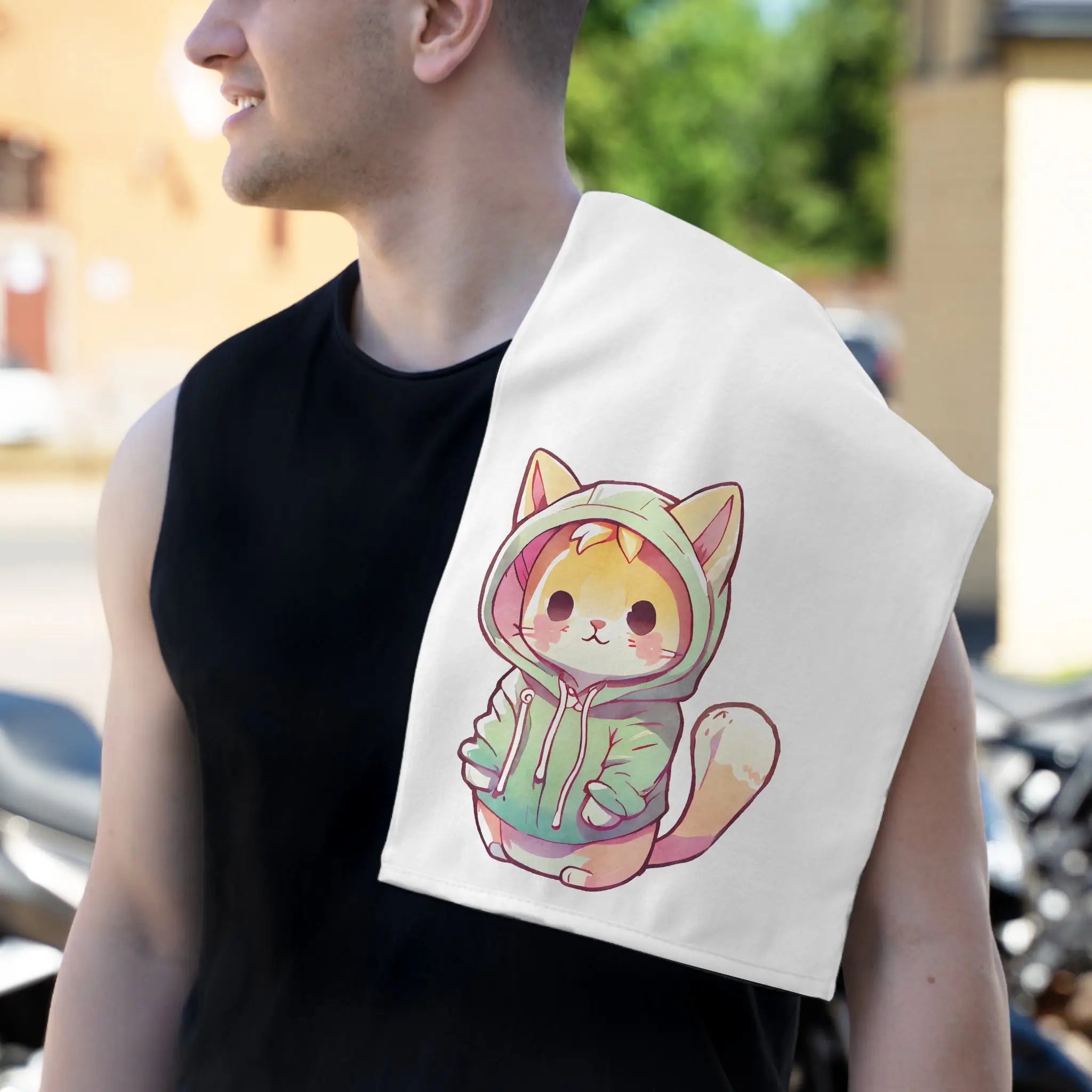 Cute Anime Kitten | Mix & Match Soft Fun-Flirty Lovers’ Towels