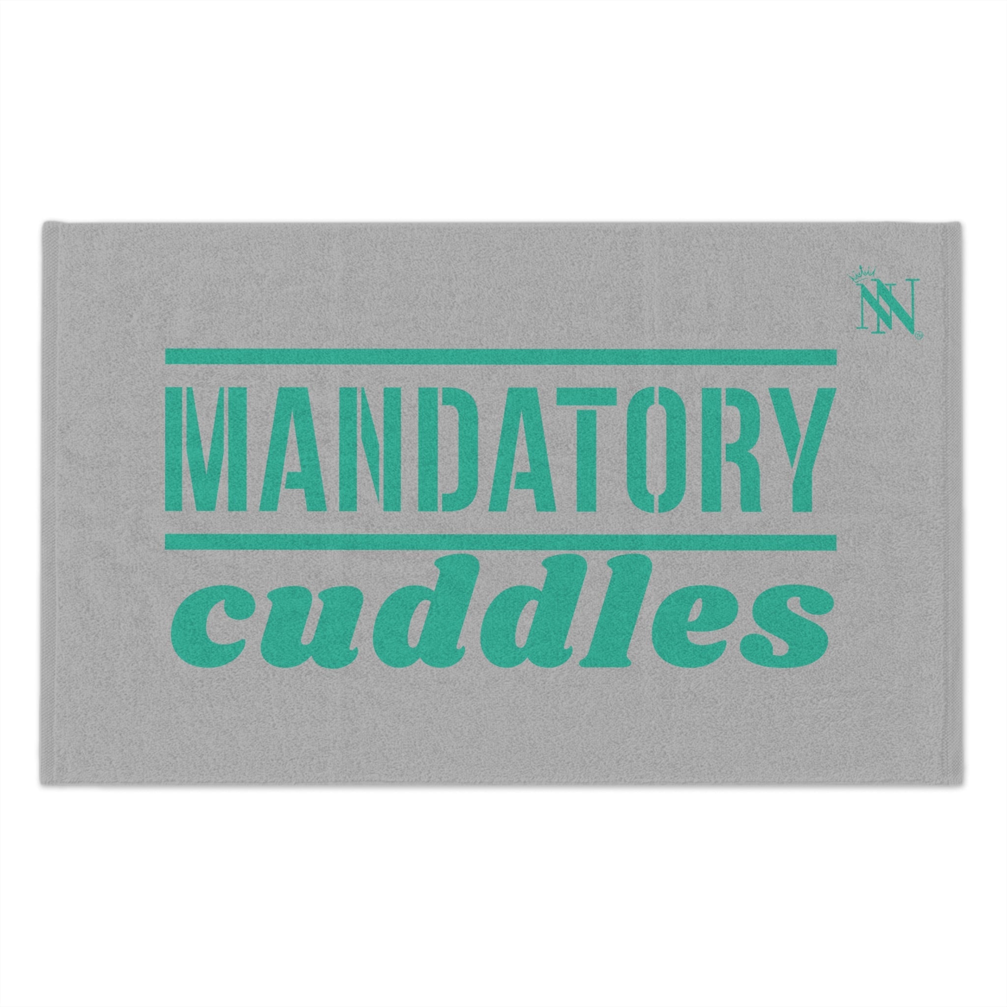 Mandatory Cuddles Light Grey | Mix & Match Soft Fun-Flirty Lovers’ Towels