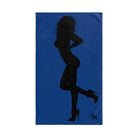 Sexy Lady Standing Silhouette Blue | Nectar Napkins Classic Fun-Flirty Lovers’ Colored Towels
