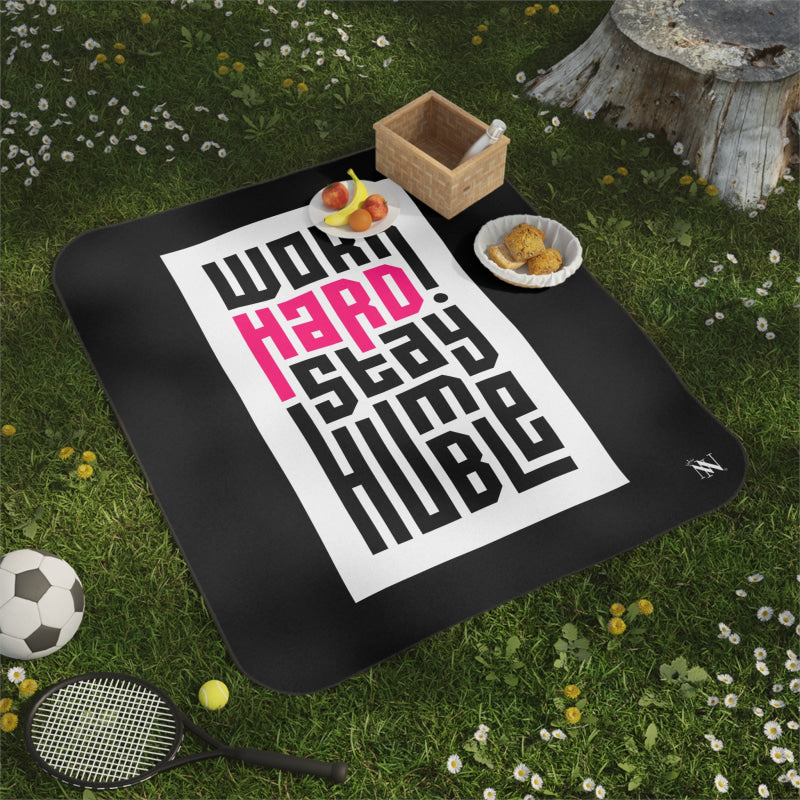 Work Hard. Stay Humble | Mix Match Fun-Flirty Lovers’ Water-Resistant Blankets