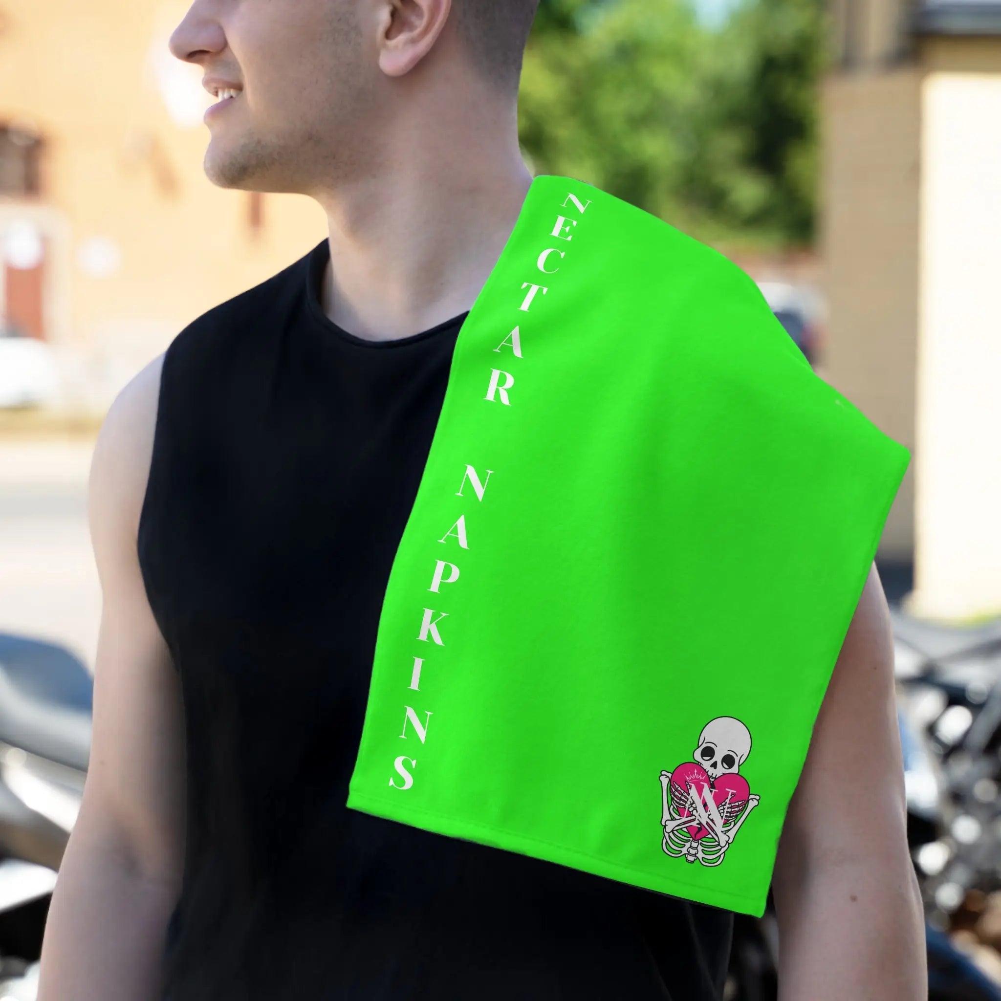 Nectar Napkins Brand Neon Green Sex Towel