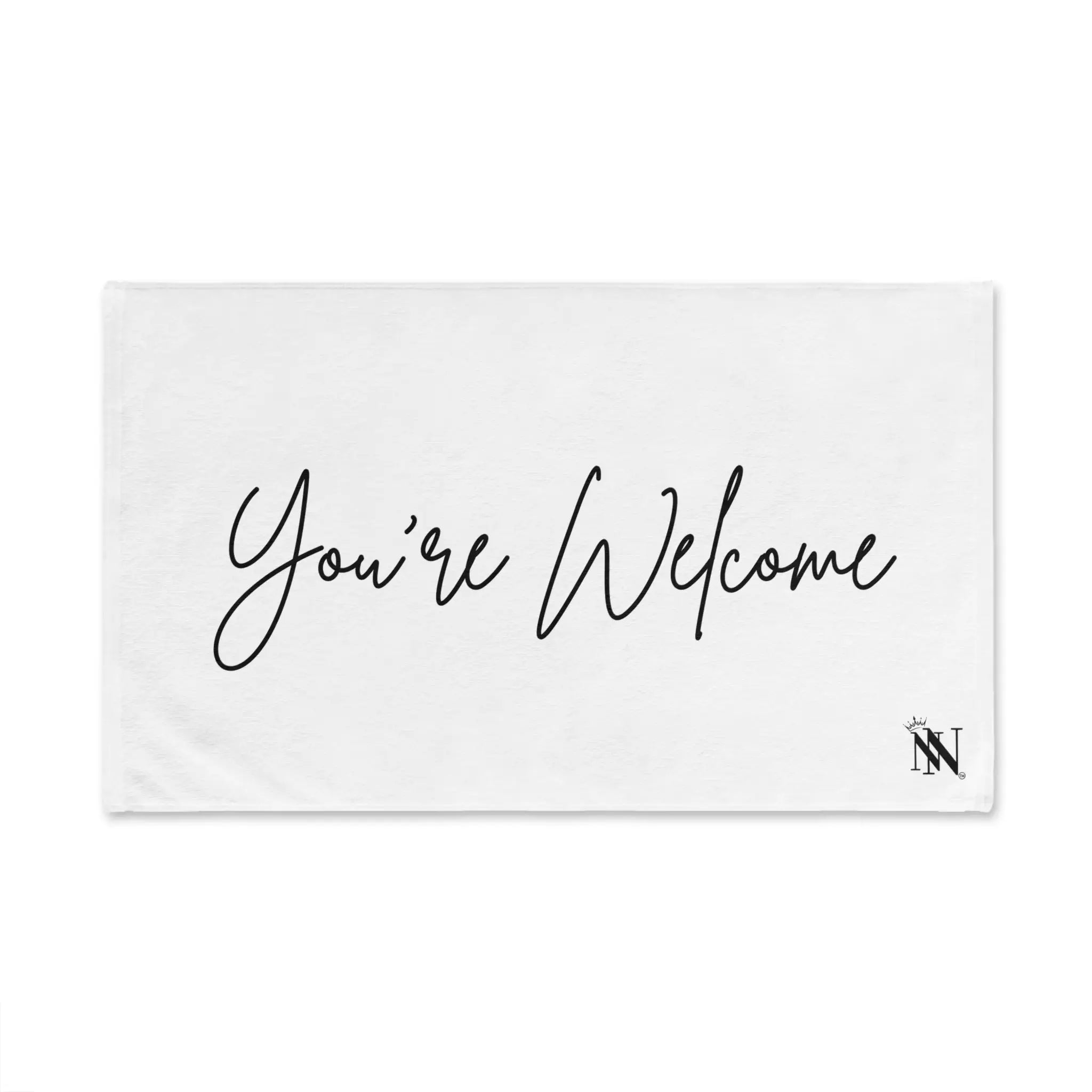 You’re Welcome White | Mix & Match Classic Fun-Flirty Lovers’ Towels