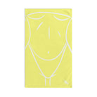 Sexy Female Outline Light Yellow Cum Towel