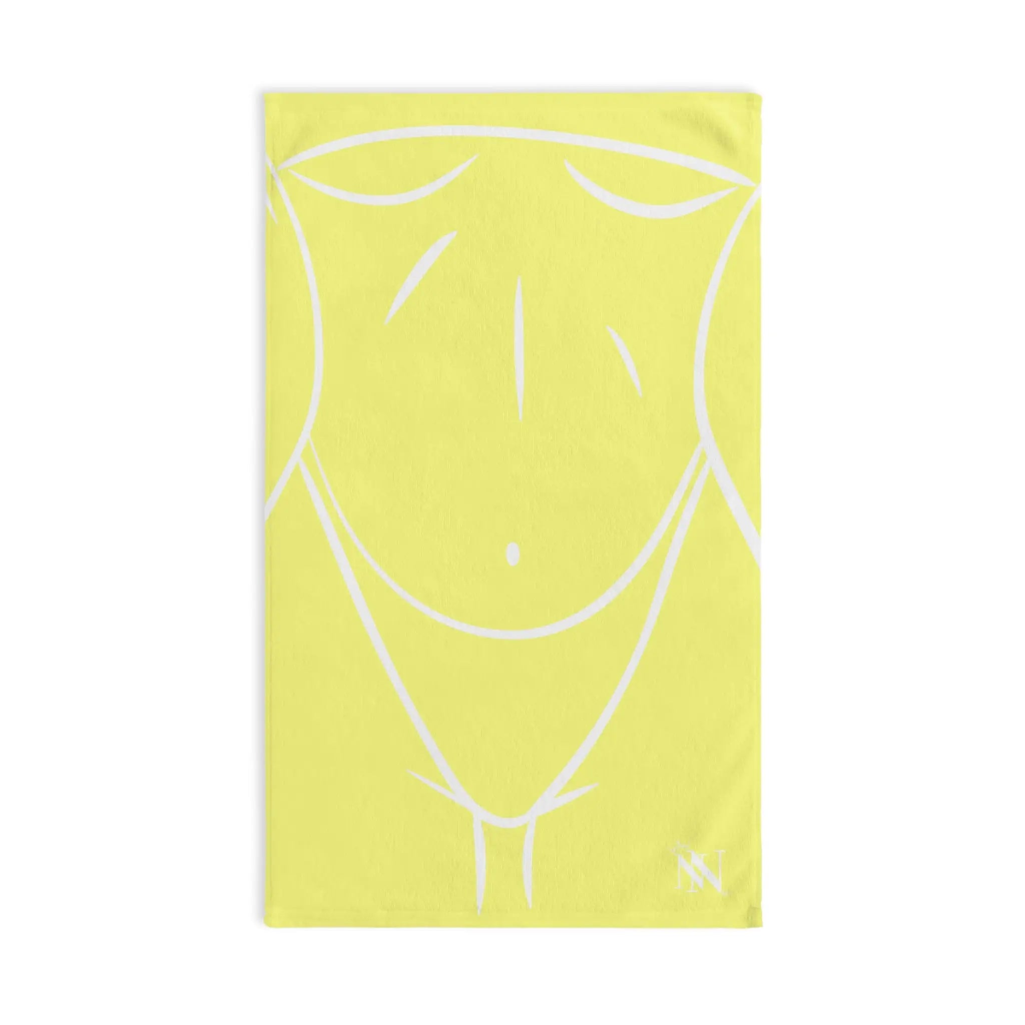 Sexy Female Outline Light Yellow Cum Towel