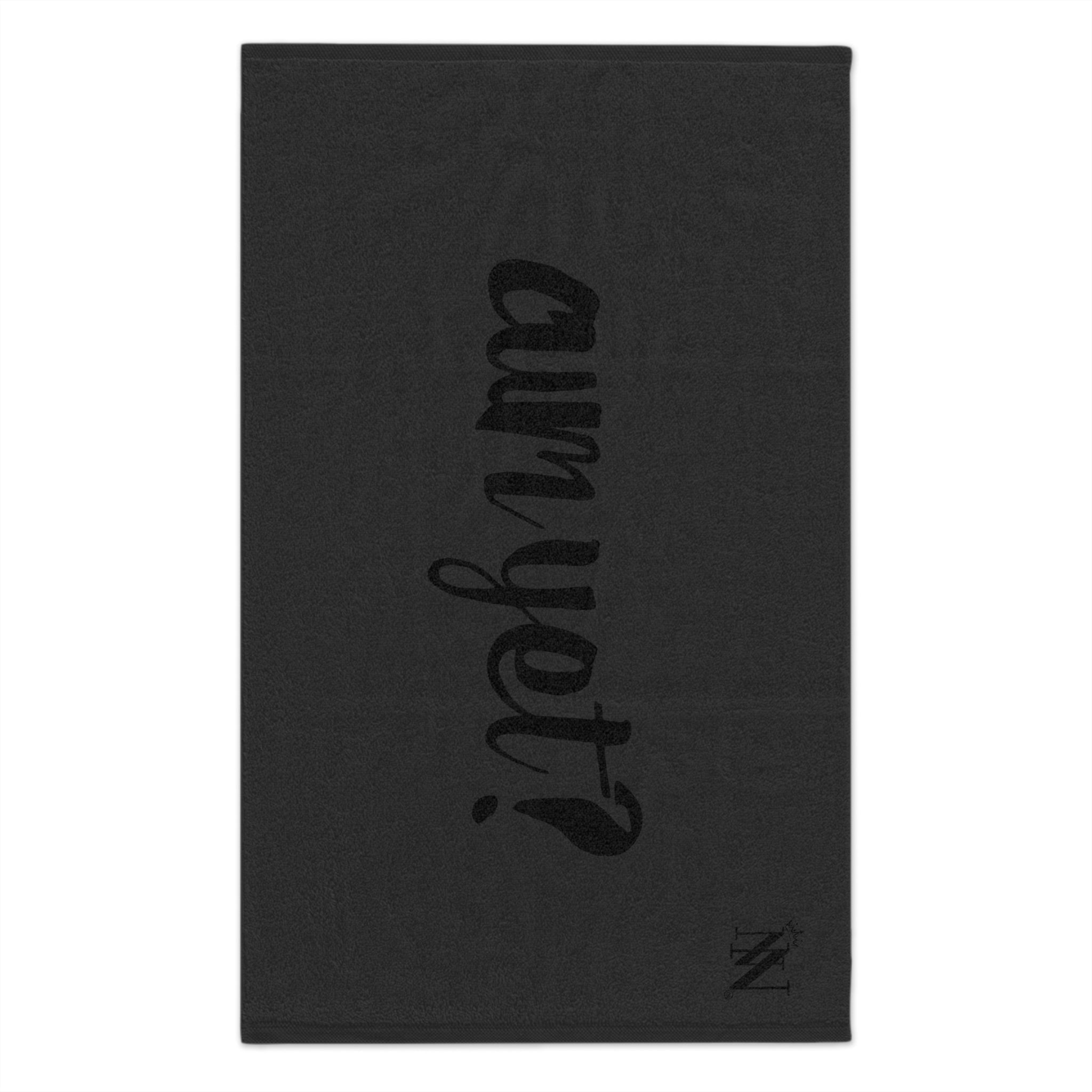 Cum Yet? Dark Grey | Mix & Match Soft Fun-Flirty Lovers’ Towels