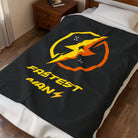 Fastest Man Lightning Bolt Blanket