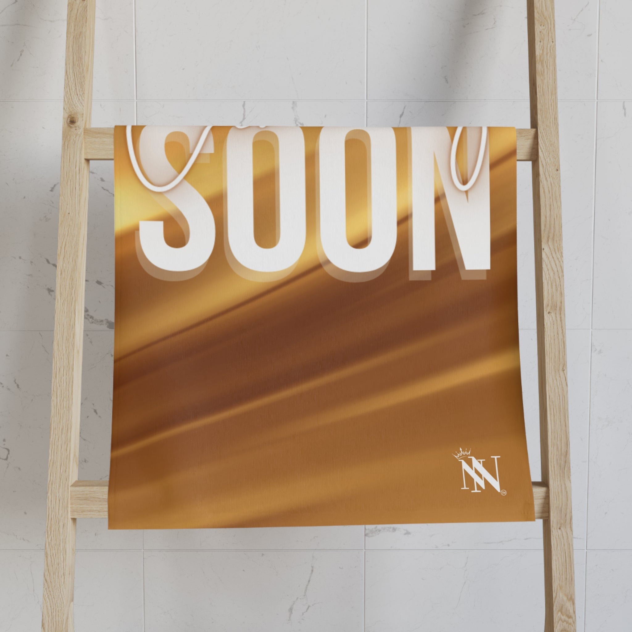 Cumming Soon 24k Gold Print Cum Towel