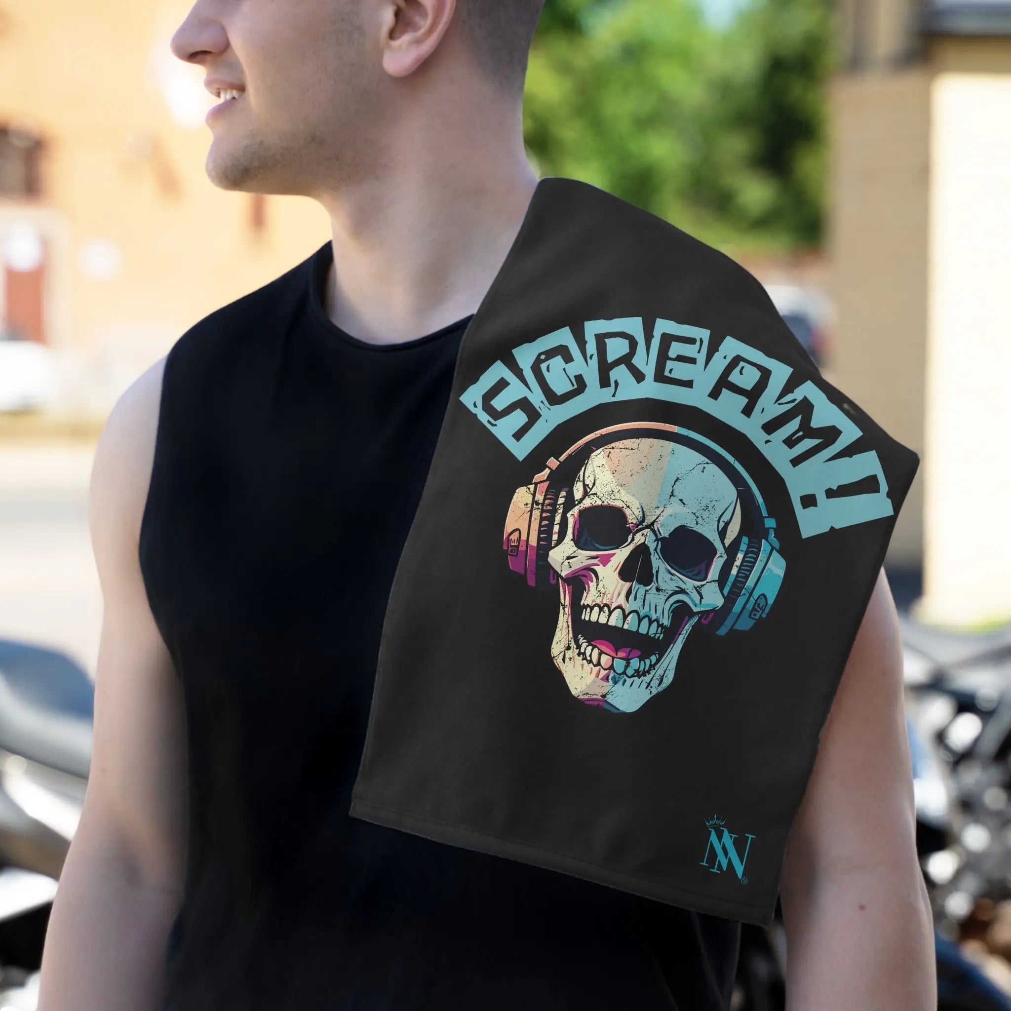 Scream! Skull Headphones | Mix & Match Soft Fun-Flirty Lovers’ Towels