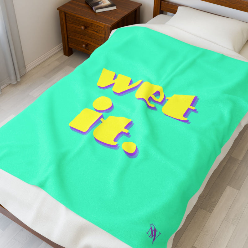 wet it. | Mix & Match Velveteen Fun-Flirty Lovers’ Blankets