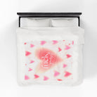 Fuck Yourself Heart Pattern Lovers’ Silky Soft Blanket