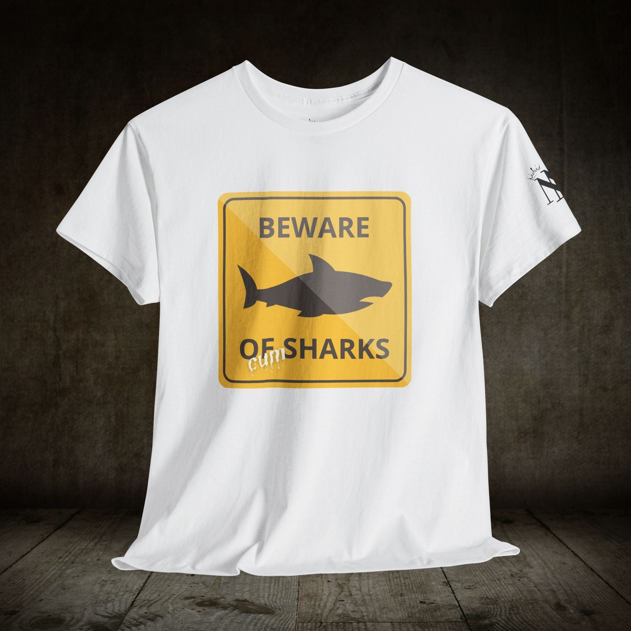 Beware of Cum Shark | Mix & Match 100% Cotton Unisex Fun-Flirty Lovers’ Tees